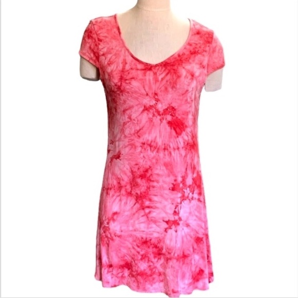 CTC Come Together California Tie Dye T-Shirt Dress Sz M BOHO Barbiecore #252H - Picture 1 of 5